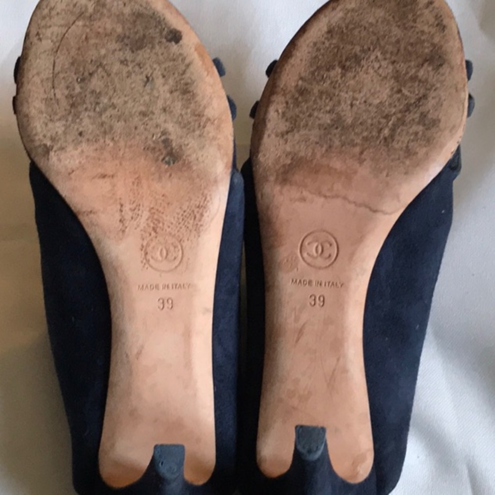 Chanel INTERLOCKING CC LOGO SLINGBACK SANDALS - Picture 8 of 16